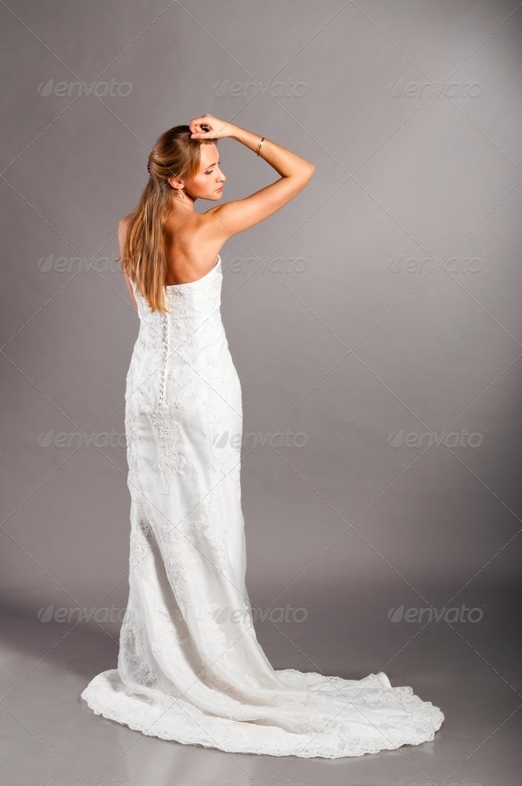 bride in wedding dress - Stock Photo - Images