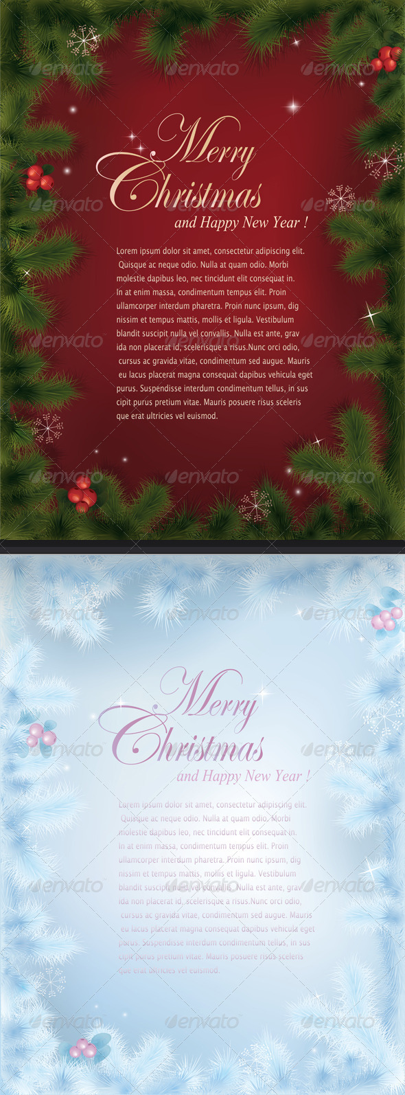 Vector Christmas cards - Christmas Seasons/Holidays