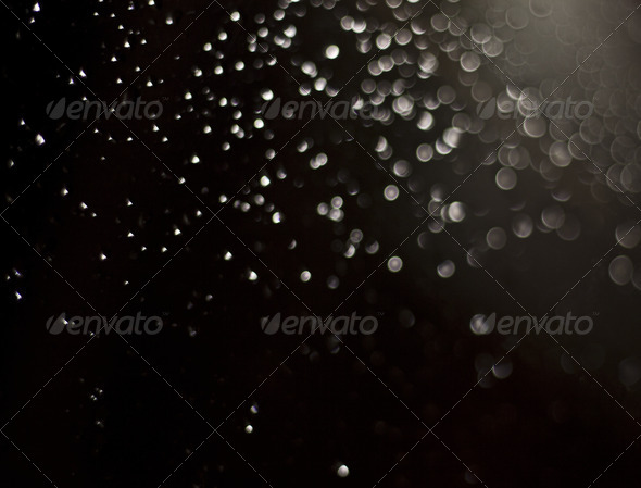 Rainy Bokeh On Window - Stock Photo - Images