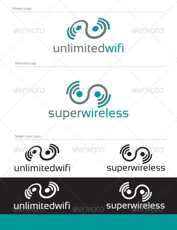 Wireless Logo Design - ABS-007 - Abstract Logo Templates