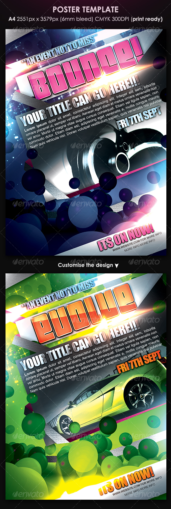 Poster Template - Clubs & Parties Events