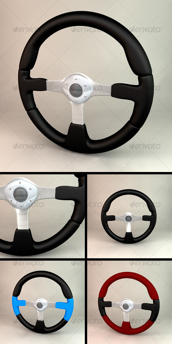 Steering Wheel - 3DOcean Item for Sale