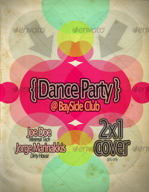 GraphicRiver Retro Dance Party Poster Template 118457 GraphicRiver Retro Dance Party Poster Template 118457