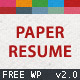 Paper Resume / CV - ThemeForest Item for Sale