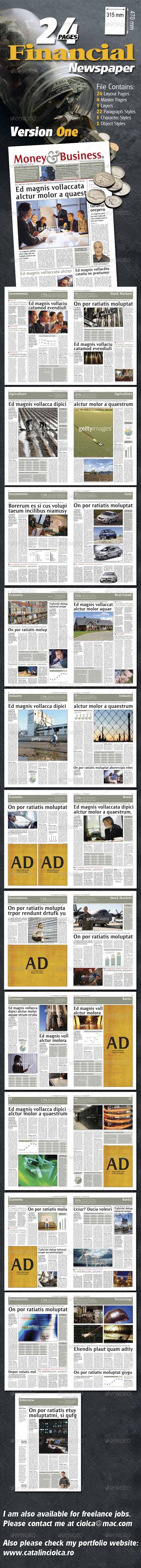 GraphicRiver 24 Pages Financial Newspaper Version One 910903 GraphicRiver 24 Pages Financial Newspaper Version One 910903