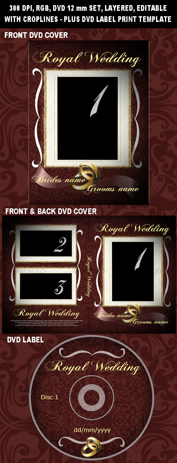 Royal Wedding DVD cover - CD & DVD artwork Print Templates