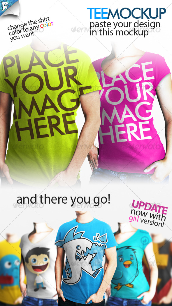 Tee Mockup - Your clothing - T-shirts Apparel