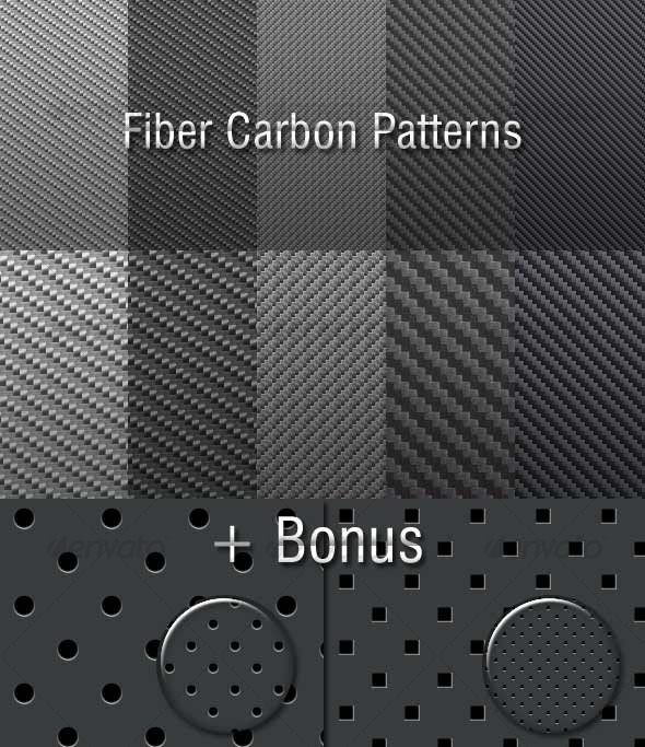 Fiber Carbon Pattern Background - Vol-9 - Techno / Futuristic Textures / Fills / Patterns