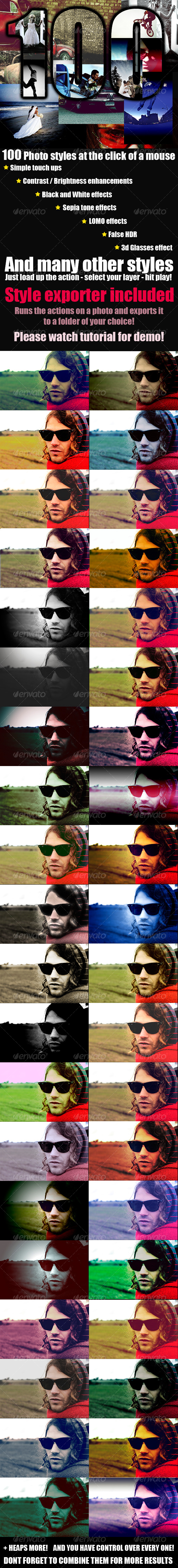 100 Photo Styles - Photo Effects Actions