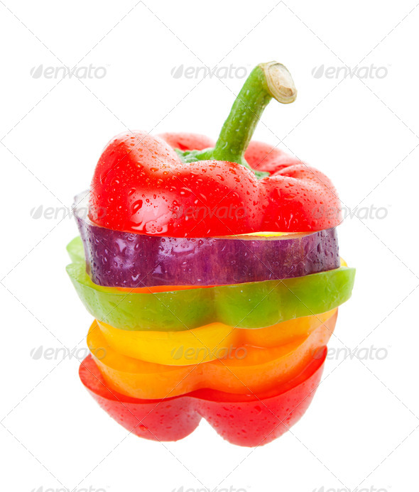 Mixed Pepper Slices - Stock Photo - Images