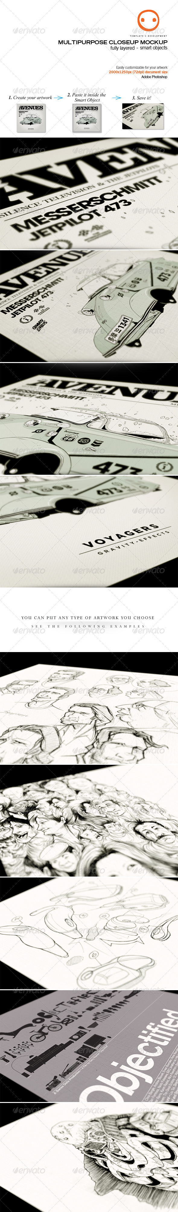 Multipurpose Closeup Mockup - Miscellaneous Print
