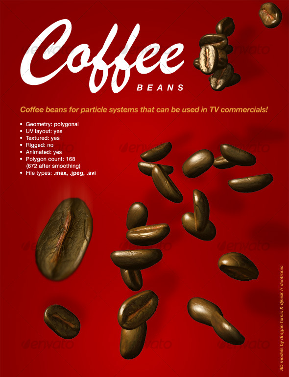3DOcean Coffee Bean for Particle Systems 3Ds max 123501 3DOcean Coffee Bean for Particle Systems 3Ds max 123501