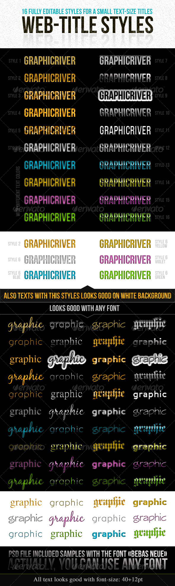 Web-Title Styles - Text Effects Styles