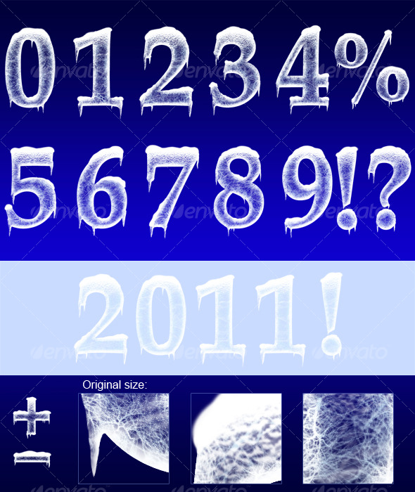 GraphicRiver Ice Numbers 124156 GraphicRiver Ice Numbers 124156