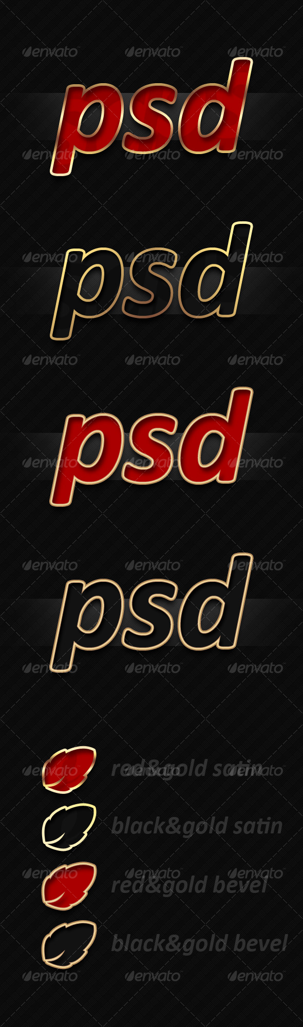 GraphicRiver Red&Gold Layer Styles 125632 GraphicRiver Red&Gold Layer Styles 125632