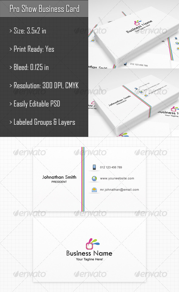 Pro Show Business Card - Corporate Business Cards