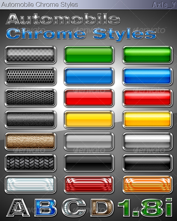 GraphicRiver Automobile Chrome Layer Styles 51322 GraphicRiver Automobile Chrome Layer Styles 51322