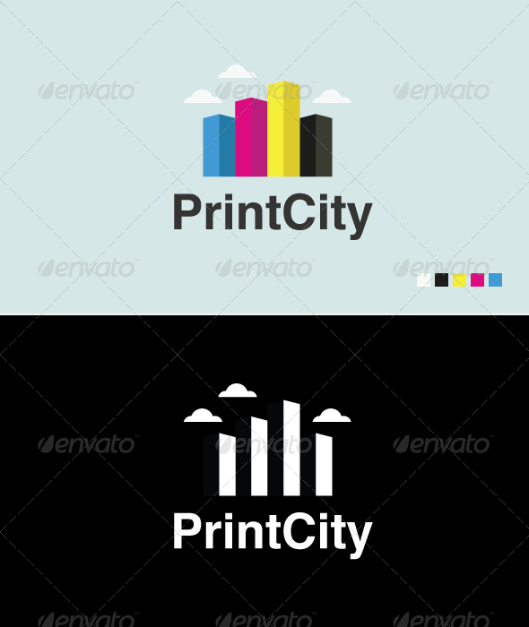 Print City - Logo Template - Buildings Logo Templates
