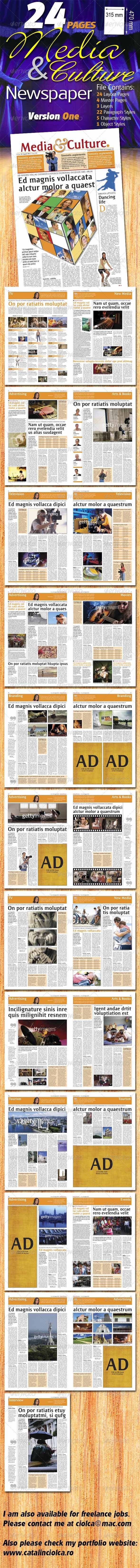 GraphicRiver 24 Pages Media & Culture Newspaper Version One 1022686 GraphicRiver 24 Pages Media & Culture Newspaper Version One 1022686