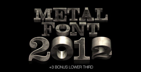 After Effects Project - VideoHive Metal Font 2012 982183 After Effects Project - VideoHive Metal Font 2012 982183