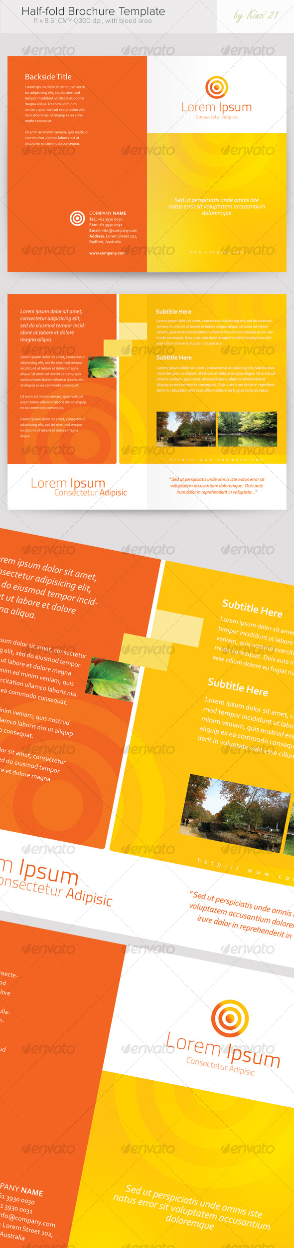 Half-fold Brochure Template - Corporate Brochures