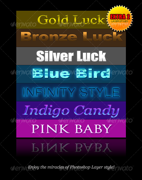 amazing rR layer styles for text - Text Effects Styles