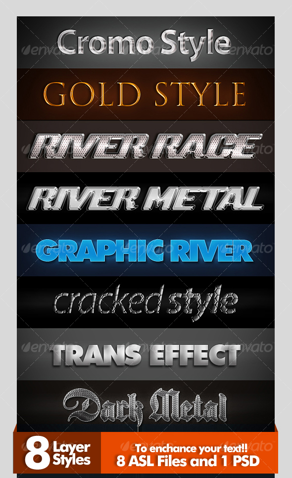 8 Amazing Layer Styles - Text Effects Styles