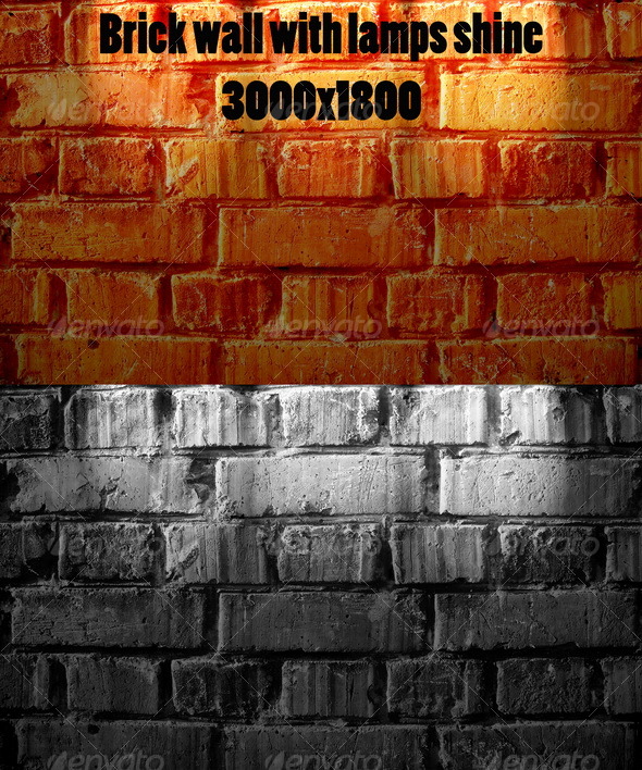 GraphicRiver Brick wall with lamps shine 129762 GraphicRiver Brick wall with lamps shine 129762