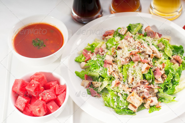fresh caesar salad - Stock Photo - Images