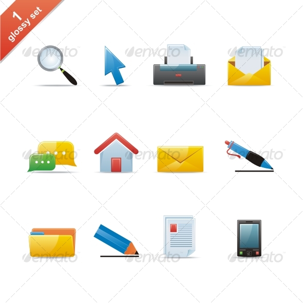 GraphicRiver Glossy icon set 43458 GraphicRiver Glossy icon set 43458
