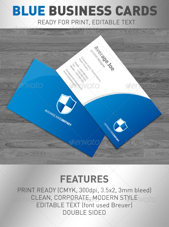 "Shield" Business Cards - Corporate Business Cards
