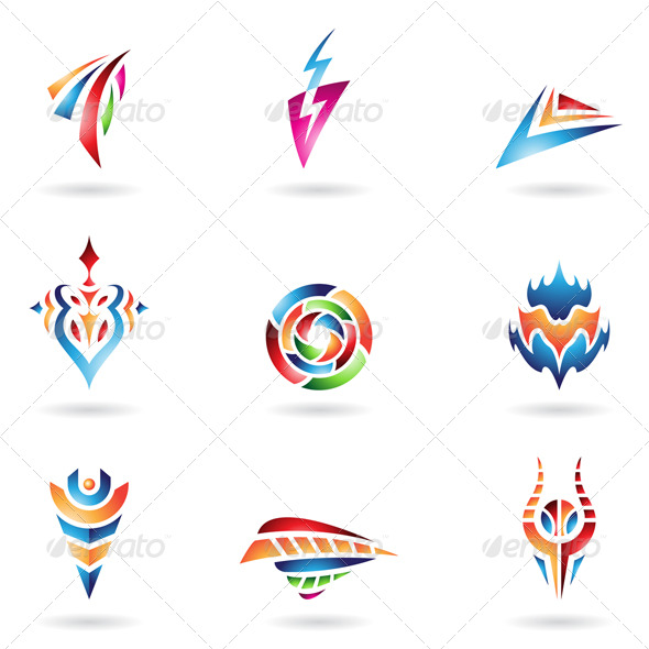 Various Abstract Shapes And Lines - Abstract Icons