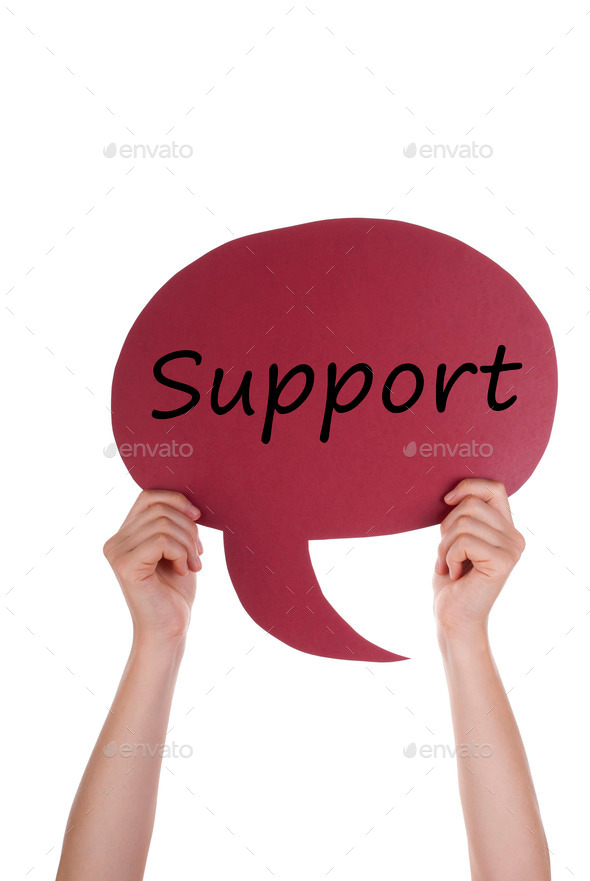 Red Speech Balloon With Support - Stock Photo - Images - DSC_5448_bea_Support