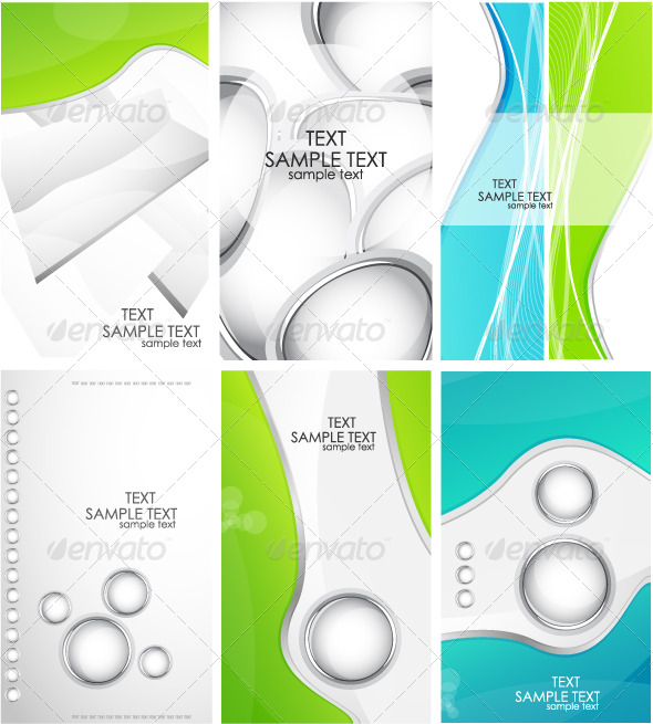Set of abstract vector backgrounds - Technology Conceptual