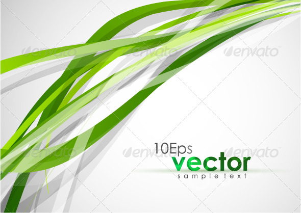 Abstract wavy green lines - Backgrounds Business
