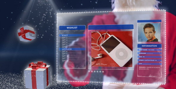 After Effects Project - VideoHive Santa Claus choosing gifts Wishlist-Touchscreen 916229 After Effects Project - VideoHive Santa Claus choosing gifts Wishlist-Touchscreen 916229