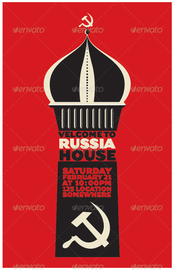 Russian Themed Poster - Conceptual Vectors