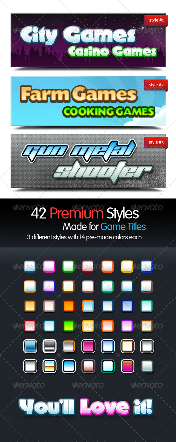 Premium Text Styles for Games - Text Effects Styles