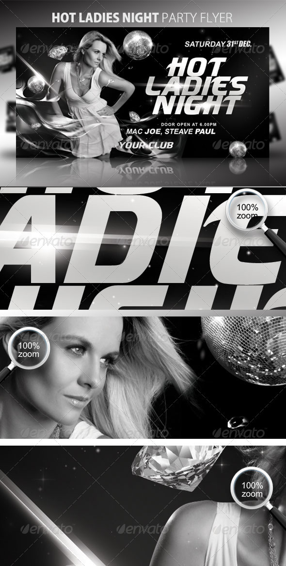 Hot Ladies Night Party Flyer - Clubs & Parties Events