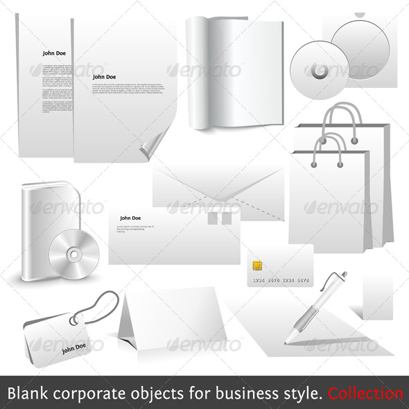 GraphicRiver Blank corporate objects for business style 134842 GraphicRiver Blank corporate objects for business style 134842