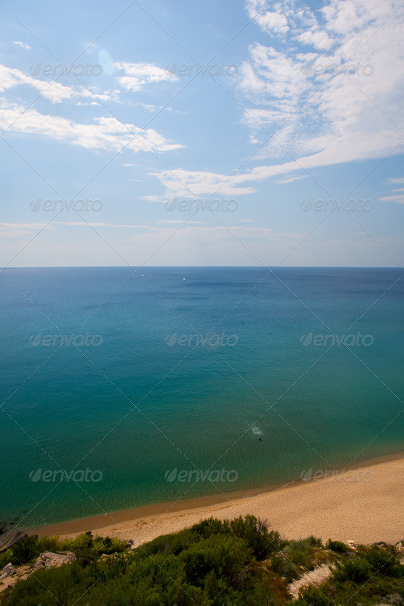 Mediterranean sea coast. Nice France. - Stock Photo - Images
