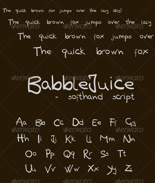 Babblejuice freehand - Hand-writing Script
