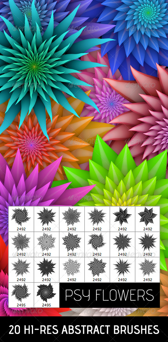 GraphicRiver Psy Flowers Brushes 136831 GraphicRiver Psy Flowers Brushes 136831