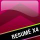 Resumé Pack (x4) Resumé Pack (x4) - GraphicRiver Item for Sale
