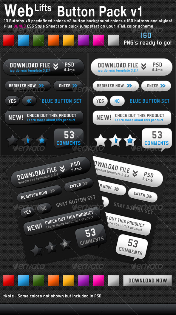 WebLifts Web Buttons Collections v1 - Buttons Web Elements