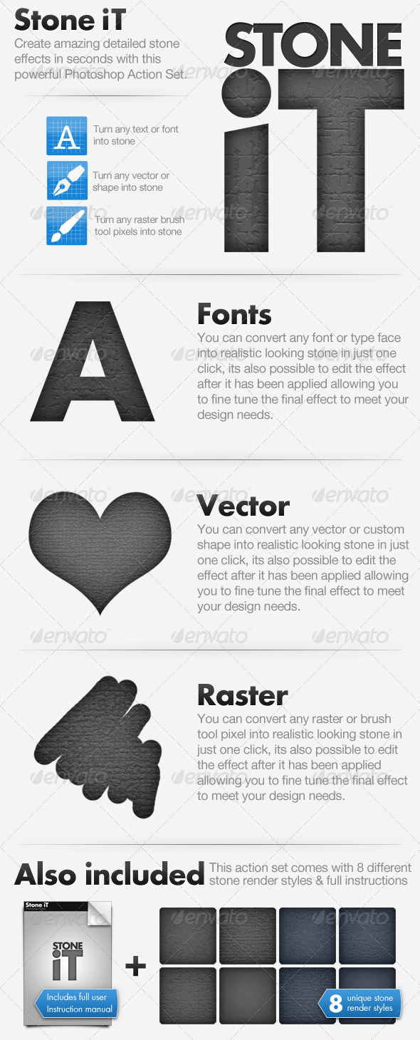 Stone iT - Stone Action - Text Effects Actions
