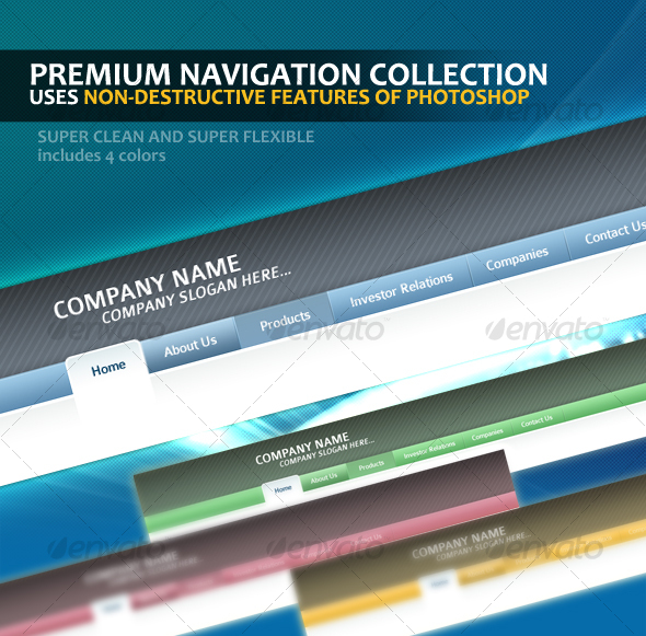 GraphicRiver Premium Navigation Template Collection 45420 GraphicRiver Premium Navigation Template Collection 45420