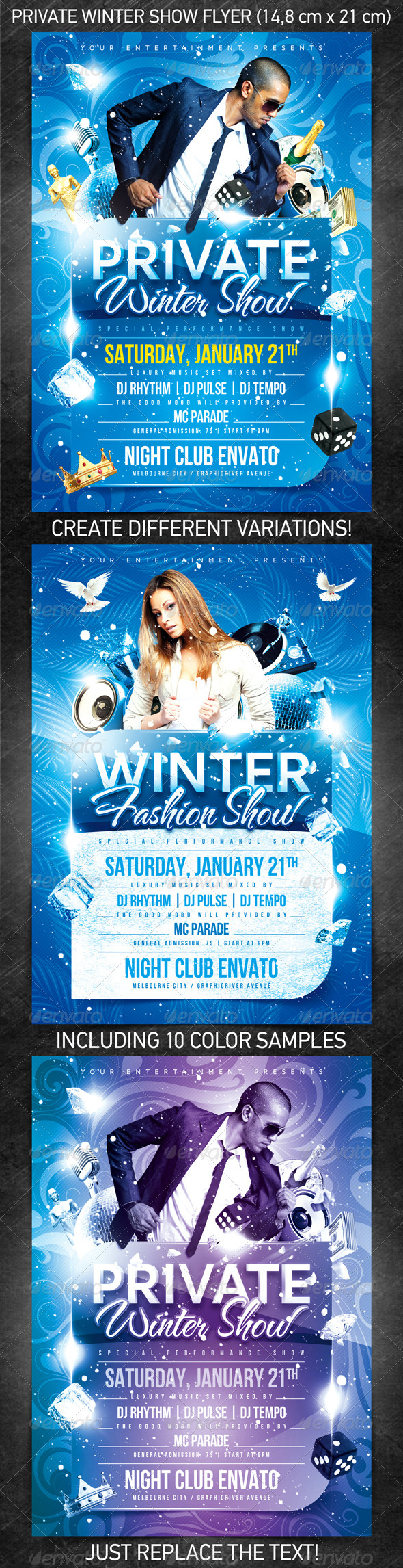 Private Winter Show Flyer - Clubs & Parties Events