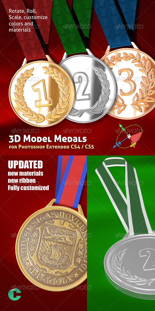 GraphicRiver 3D Object Medal 136440 GraphicRiver 3D Object Medal 136440