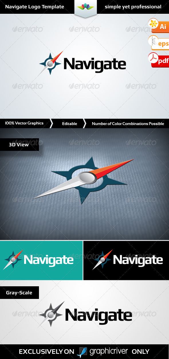 Navigate Logo Template - Symbols Logo Templates